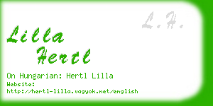 lilla hertl business card